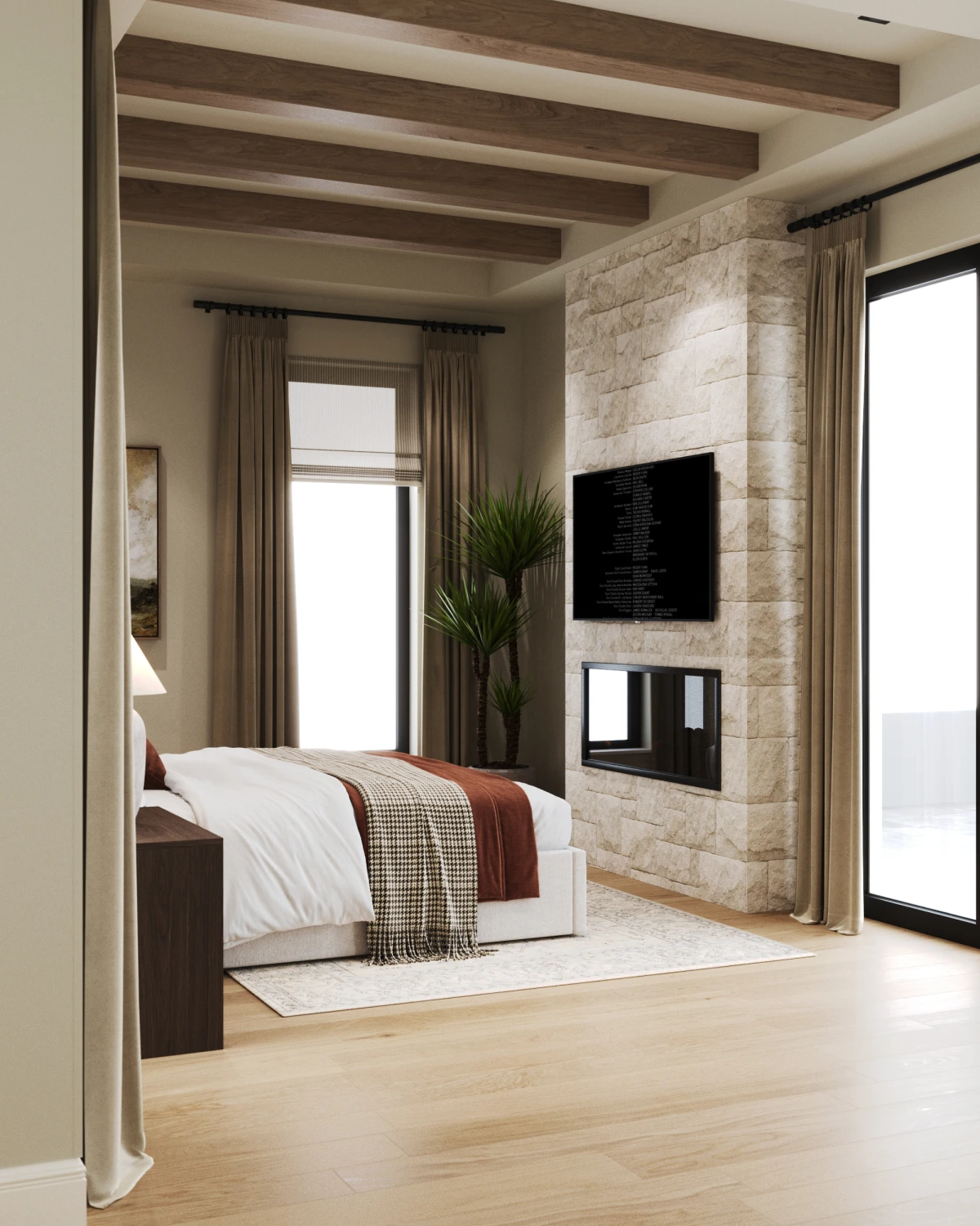 Master bedroom + dressing room